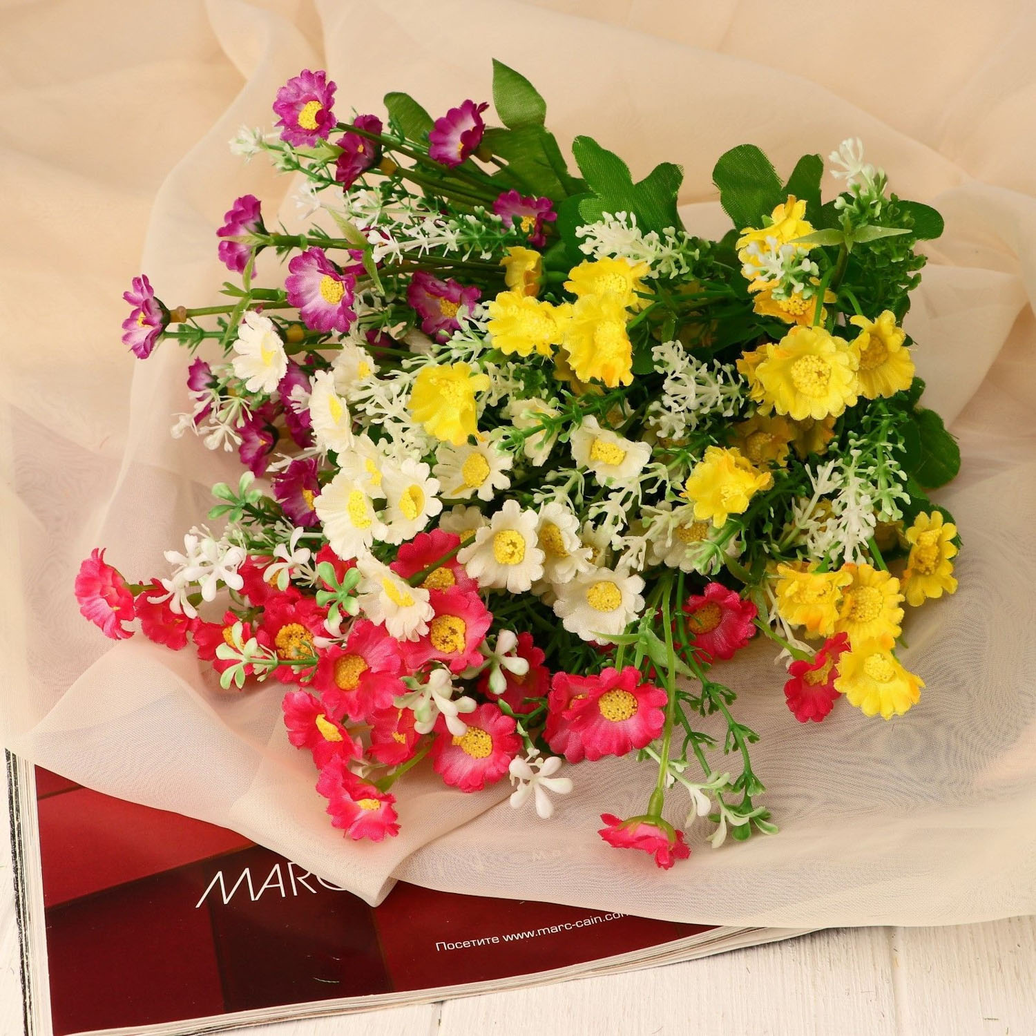 Букет "Маргаритки садовые" 2х30 см, микс   9229342