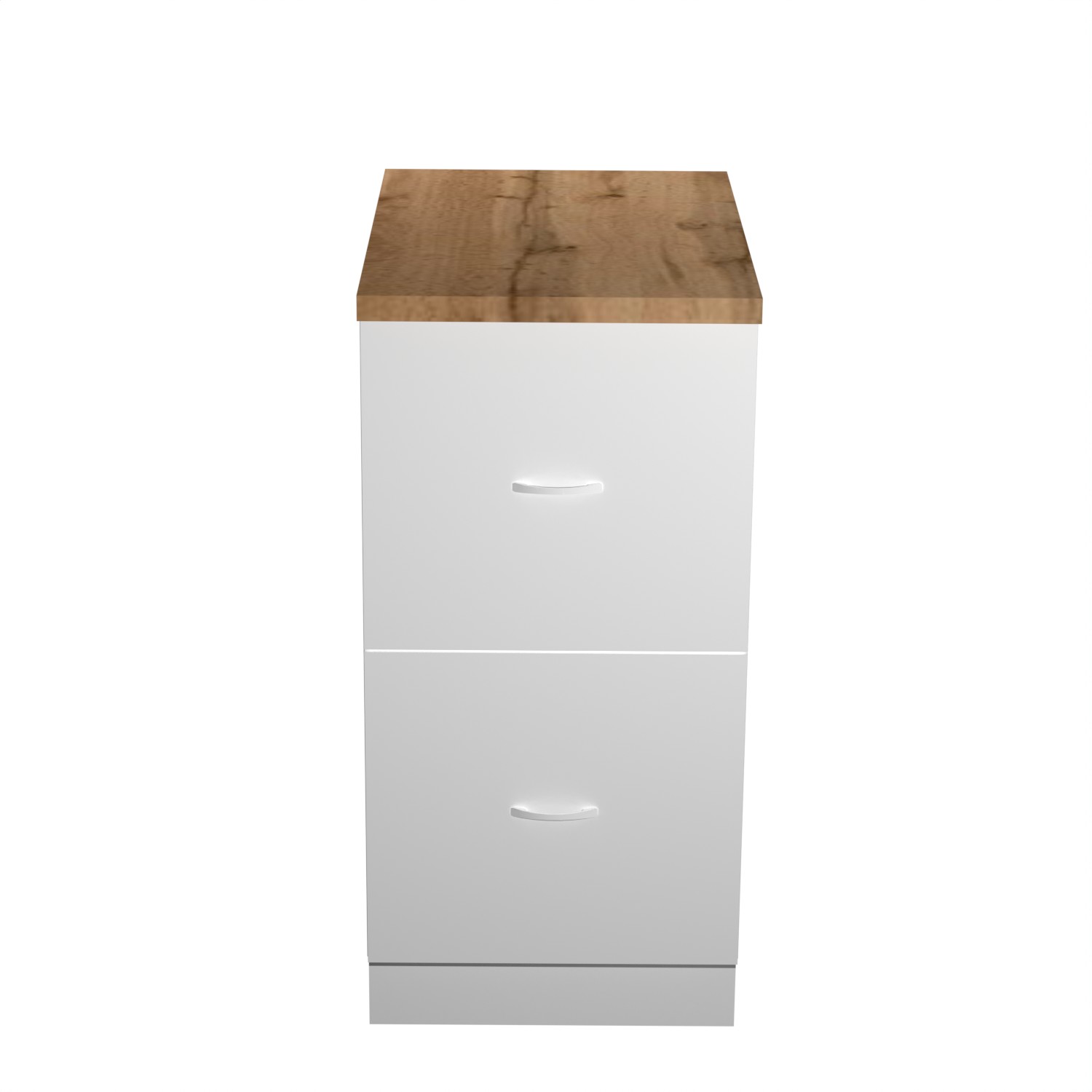 Шкаф напольный 400х850х600 мм BROZEX-WOOD Liberty, с двумя ящиками, белый