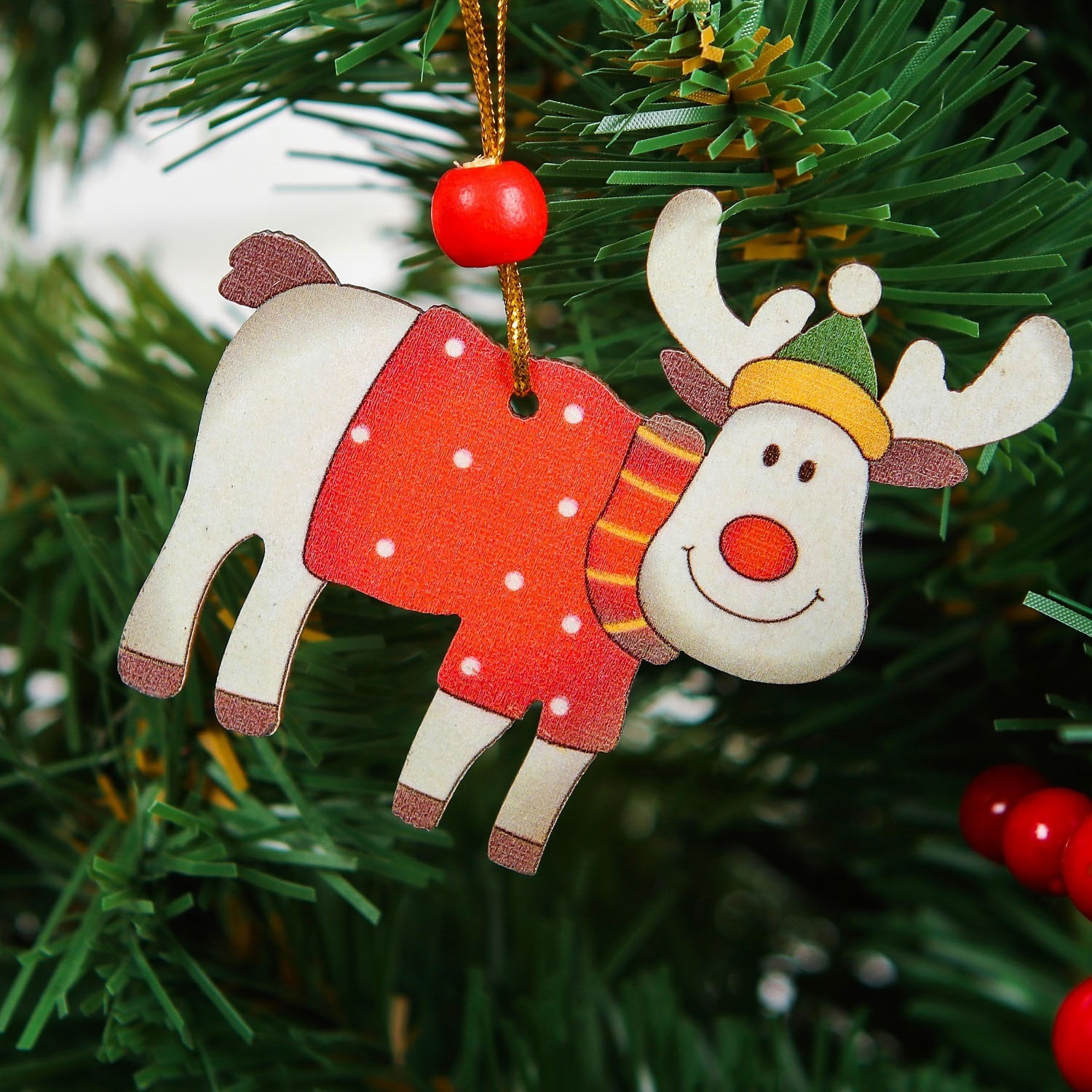 Подвеска новогодняя "Счастливый олень", МИКС    3567077