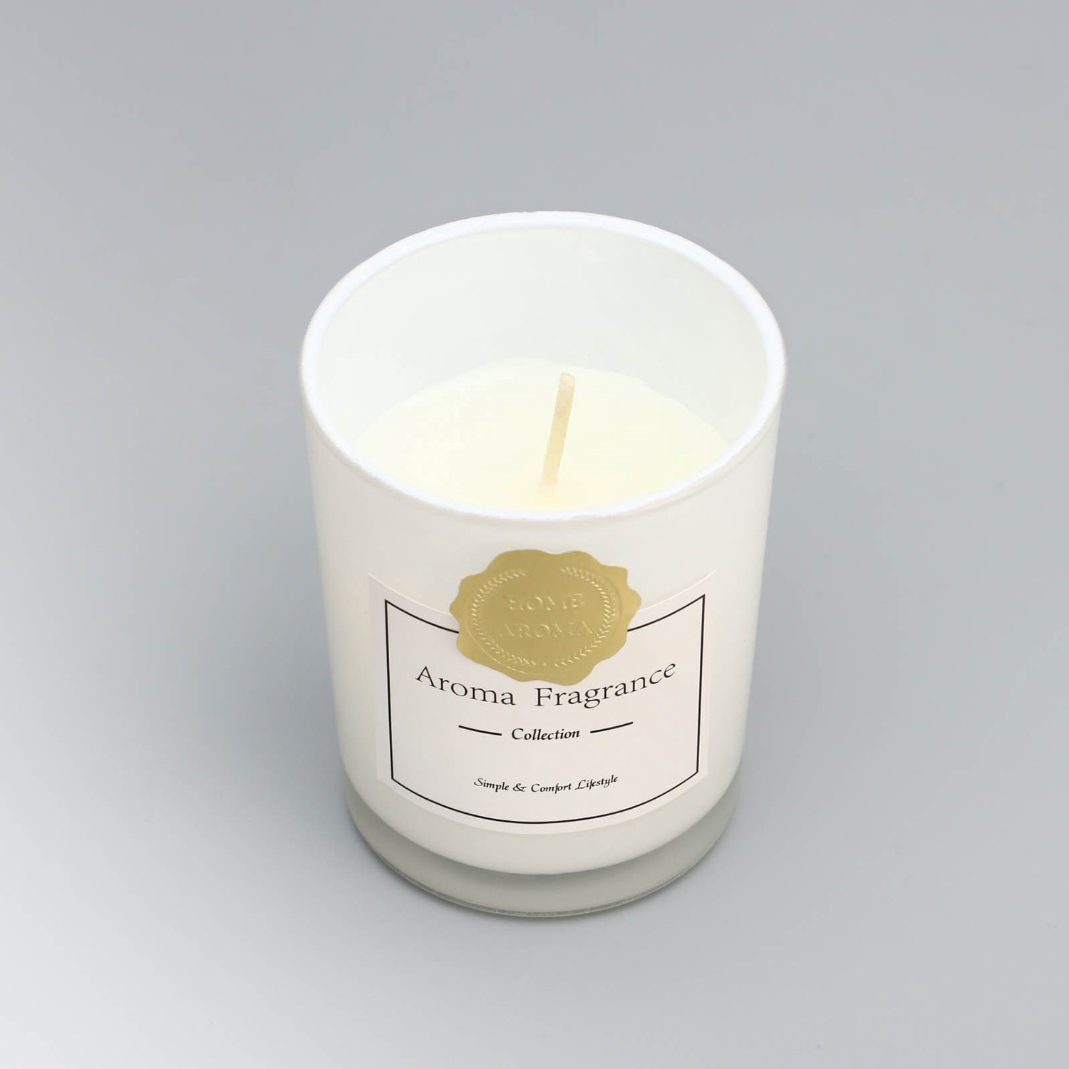 Свеча ароматическая "Aroma Candle",белый чай, белая, 5,5х6,5 см   9667572