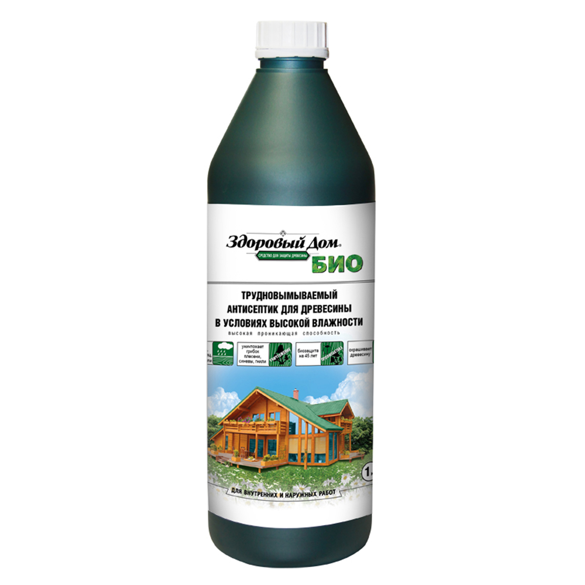Антисептик 1 кг для древесины Здоровый дом БИО, трудновымываемый