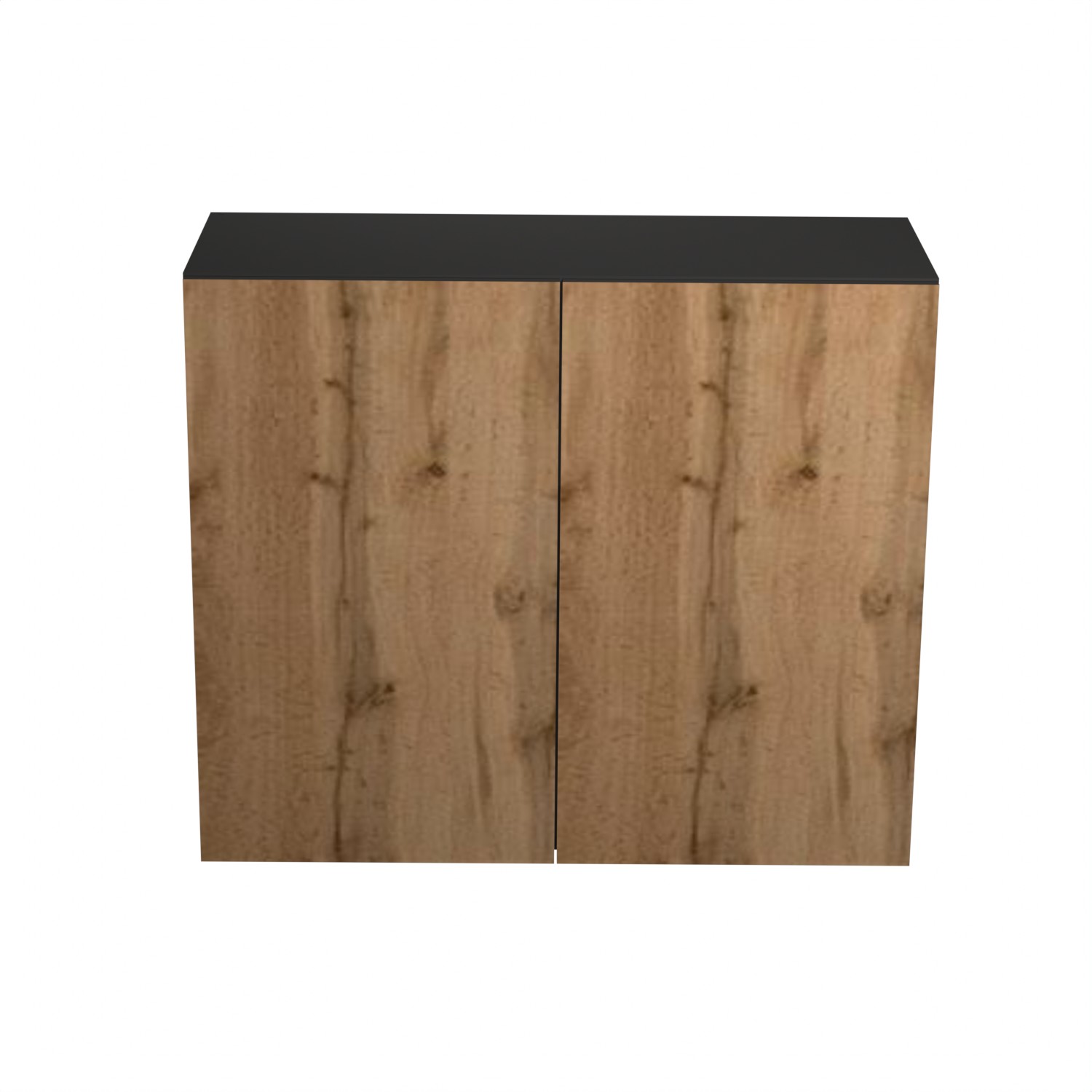 Шкаф навесной 800х676х290 мм BROZEX-WOOD Next, с двумя дверцами, графит / дуб вотан