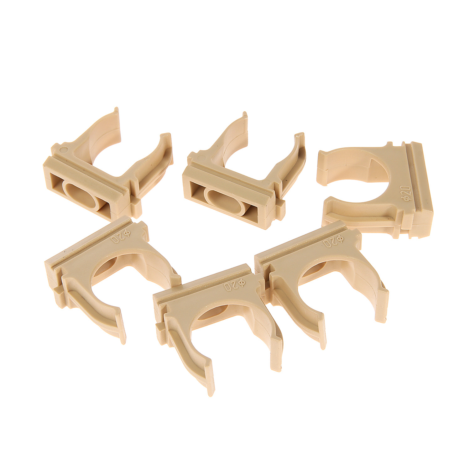 Крепеж-клипса d20мм для трубы "Эко" сосна (упак.10шт) TDM SQ0405-0052 *1/140