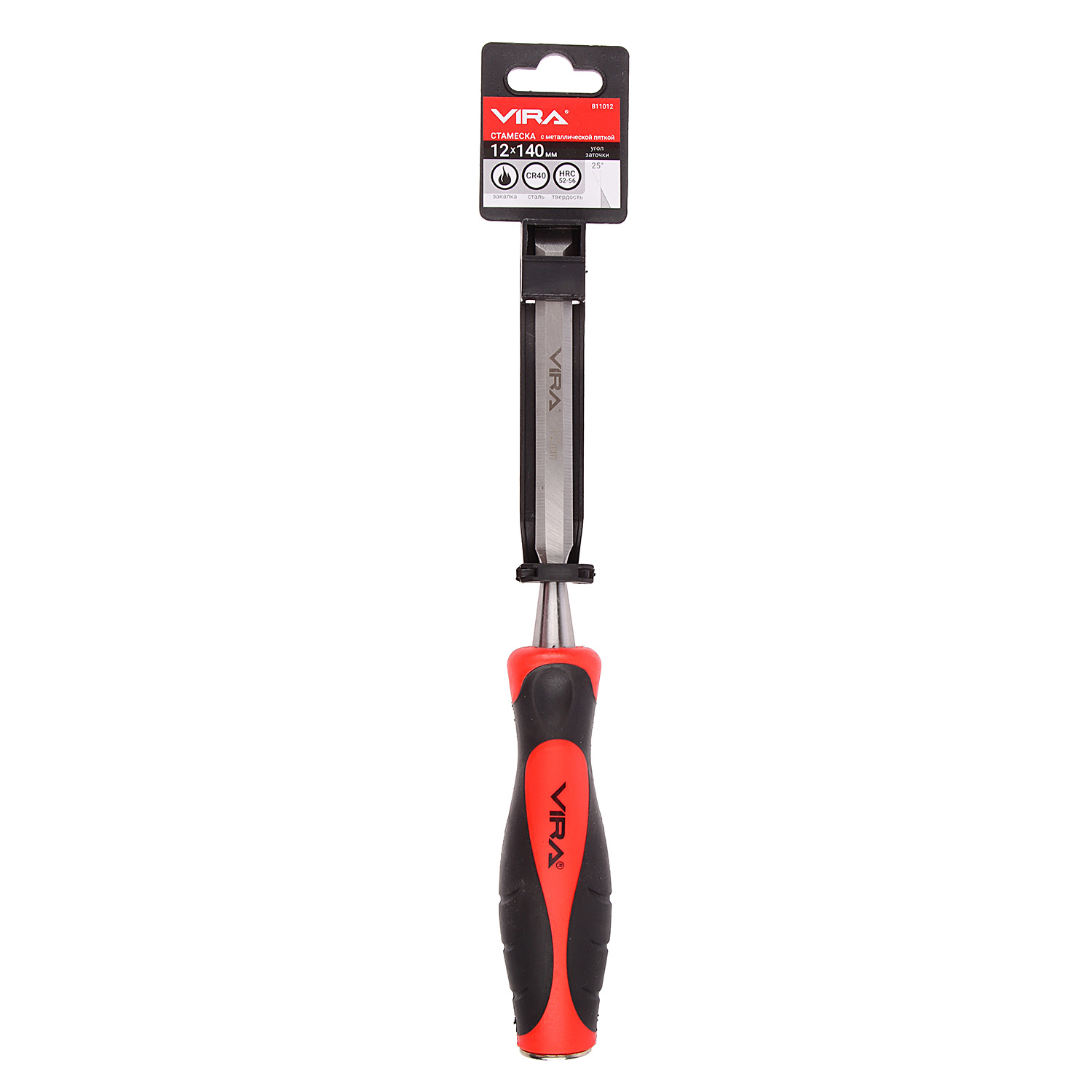 Стамеска 12 мм с двухкомпонентной рукояткой (арт.811012) VIRA *1 Стамеска 12 мм с двухкомпонентной рукояткой (арт.811012) VIRA *1