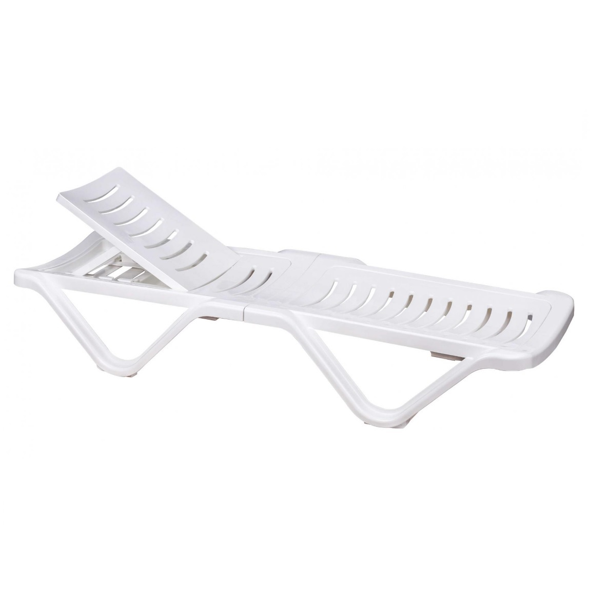 Шезлонг пластм. 1920х620х320мм Белый М3563 (ЗПИ "Альтернатива") *1