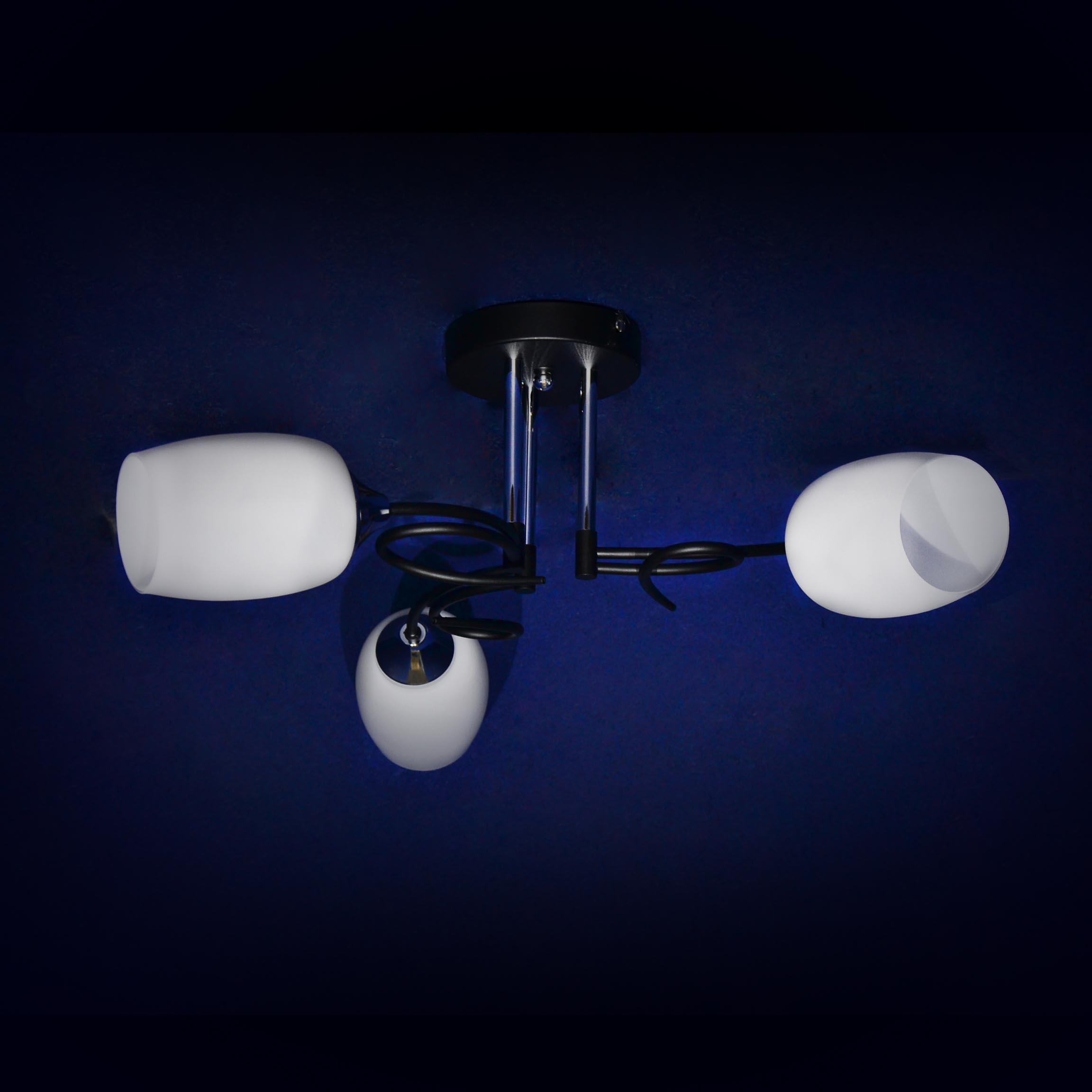 Люстра Verner Lighting А2583/3, 40 Вт, Е27, 3 лампы, черный/хром