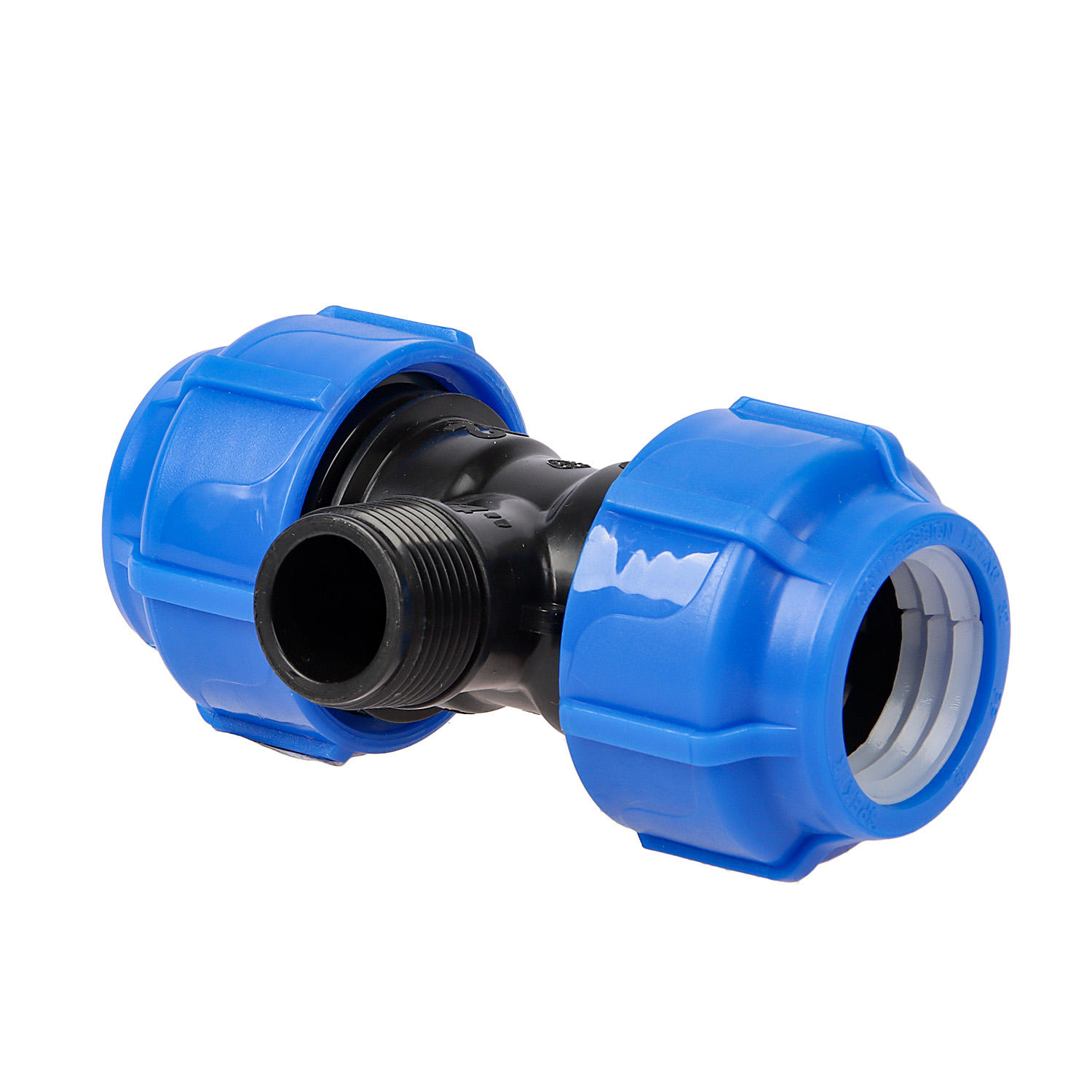 Тройник ПНД компрессия Ø 32х3/4"х32 наруж.резьба *1/25