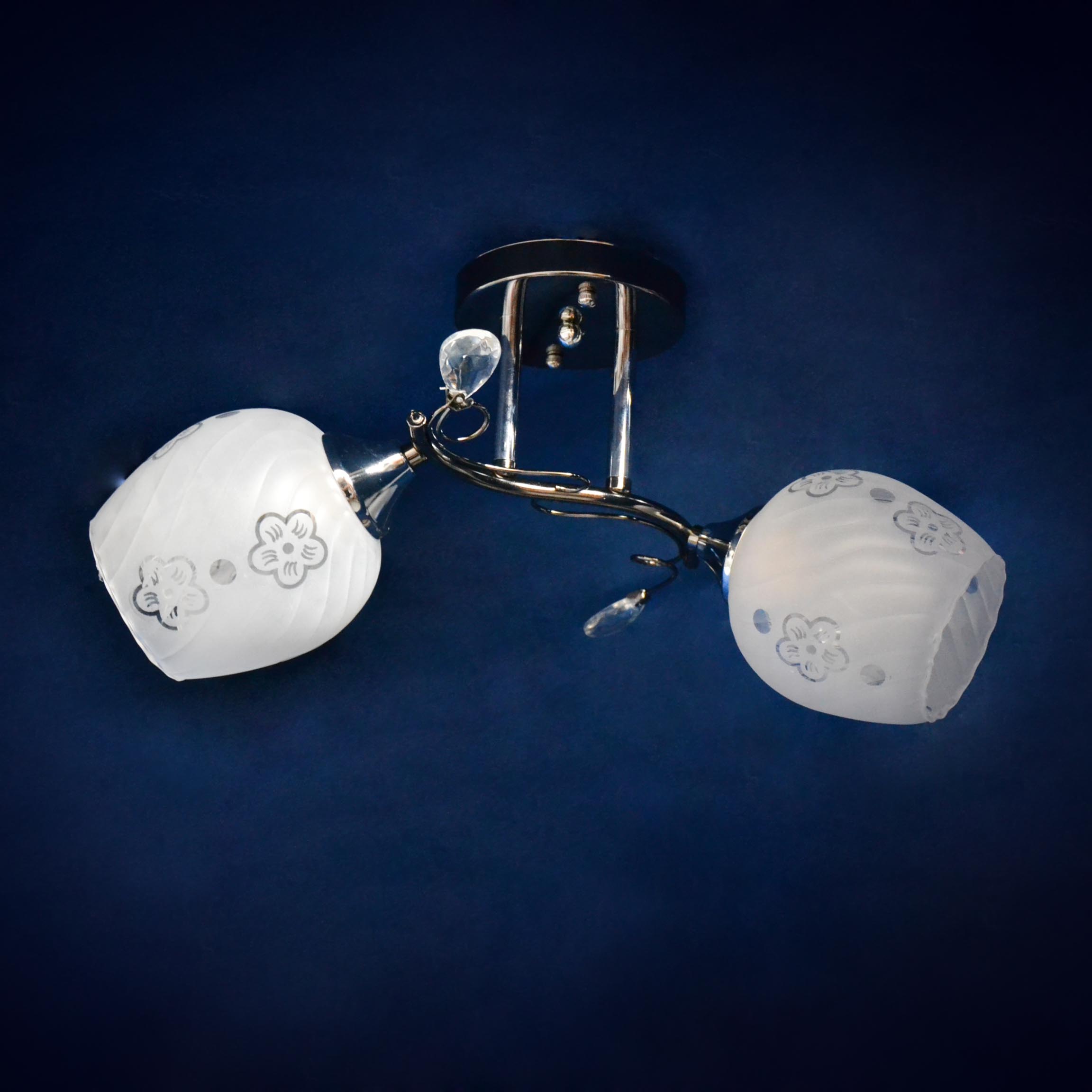 Люстра Verner Lighting А2662/2, 40 Вт, Е27, 2 лампы, черный/хром