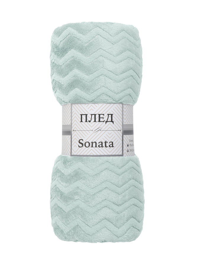 Плед 150*200см фланель жаккард зигзаг светло-бирюзовый TF FNZ MI2 028/1520 Absolute *1