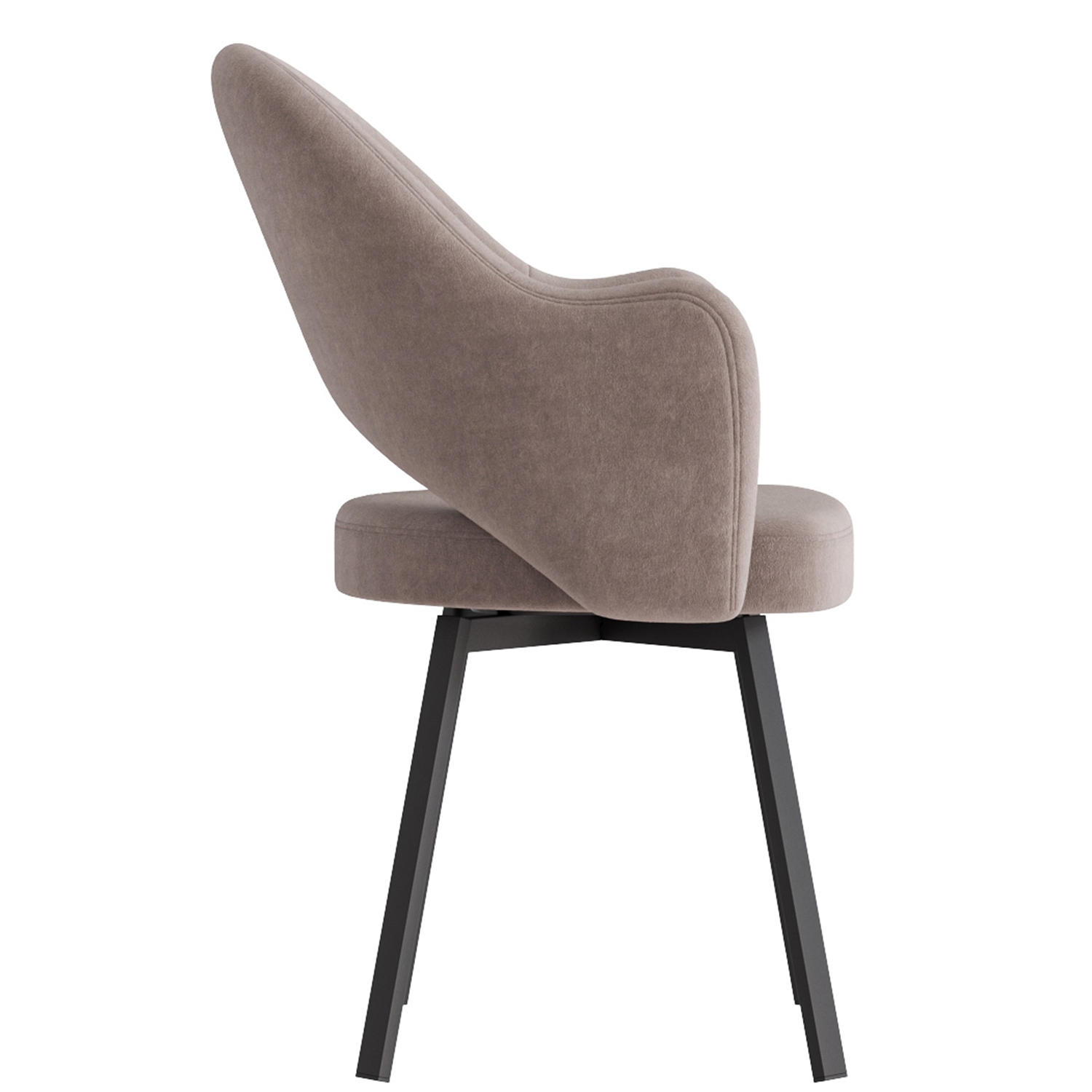 Стул АВИНЬОН 400x380xh930 Парма 1004 Какао+металл.каркас фантом Белый *4