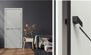 Комплект двери межкомнотной Калифорния Серый жемчуг 700мм (дверь+погонаж+замок+ручка+петли)*1