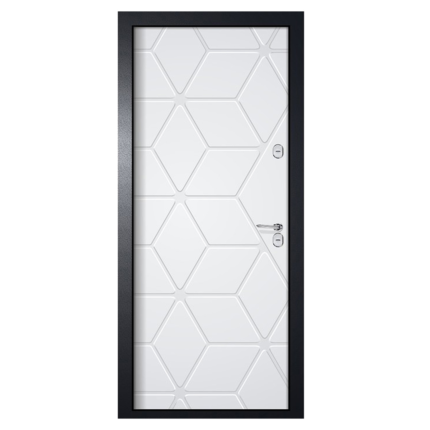 яяяДверь металлическая 8 см ГУДЗОН 3 Антик серый/МДФ16,белая 970х2050 ПРАВАЯ короб ТЕРМОРАЗРЫВ *1