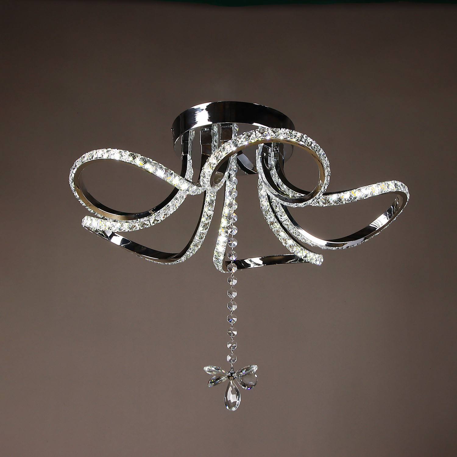 Люстра 8897/130W Chrome 500 мм 3 реж., пульт S=16м2  VERNER LIGHTING *1