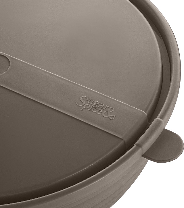 Салатник пластм. "Cardamom" 4,1л d253мм с крышкой Миндаль SE400511105 ("Sugar Spice") *1/15