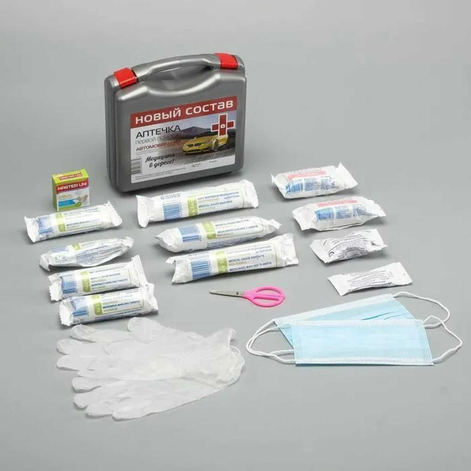 Автомобильная аптечка первой помощи "Муссон" состав 2021, по приказу №1080н 6073167