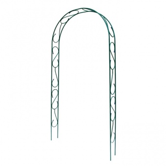 Арка садовая 250 х 120 х 20 см, разборная, металл, зелёная "Узорная узкая" Арка садовая 250 х 120 х 20 см, разборная, металл, зелёная "Узорная узкая"