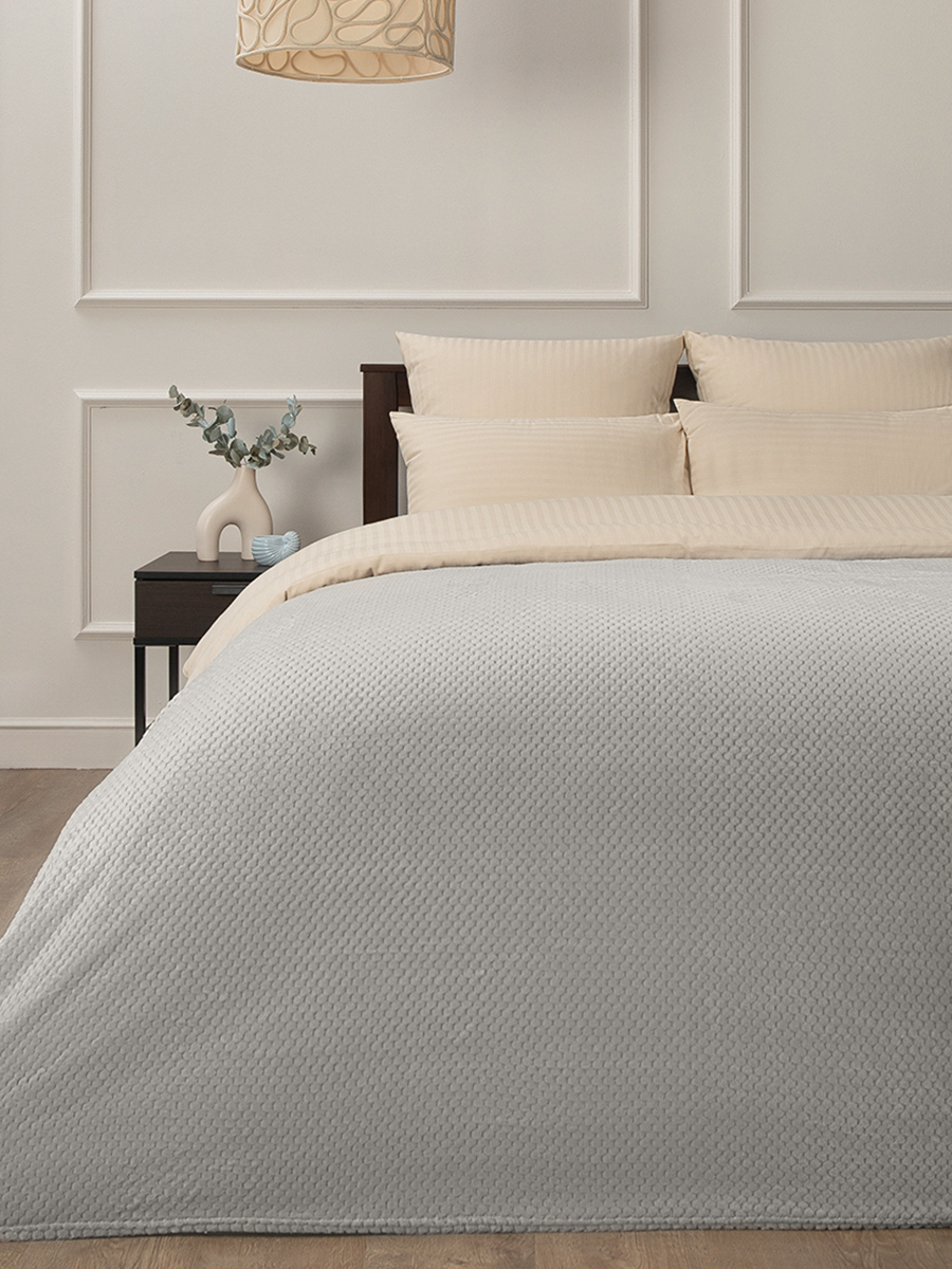 Плед 200*220см фланель жаккард  r-ромбики светло-серый TF FNJL GY14 038/2022 Absolute *1 Плед 200*220см фланель жаккард  r-ромбики светло-серый TF FNJL GY14 038/2022 Absolute *1