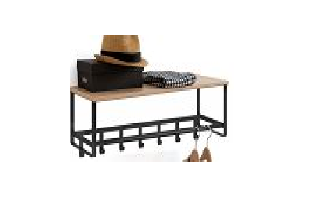 Полка настенная с крючками и штангой Overtop *1 Полка настенная с крючками и штангой Overtop *1