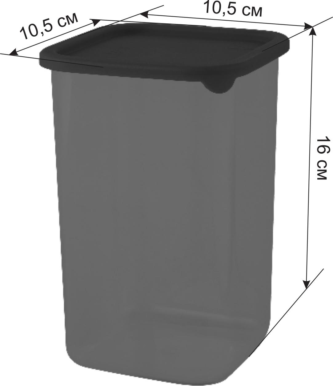 Банка для продуктов пластм. "Black" 1,2л 105x105мм, h160мм SE168510621 "Sugar&Spice" *1/9 Банка для продуктов пластм. "Black" 1,2л 105x105мм, h160мм SE168510621 "Sugar&Spice" *1/9