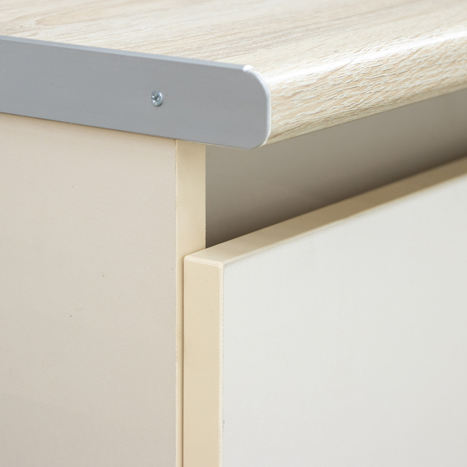 Шкаф напольный 600х850х600 мм BROZEX-WOOD Melissa, с тремя ящиками, светло-бежевый