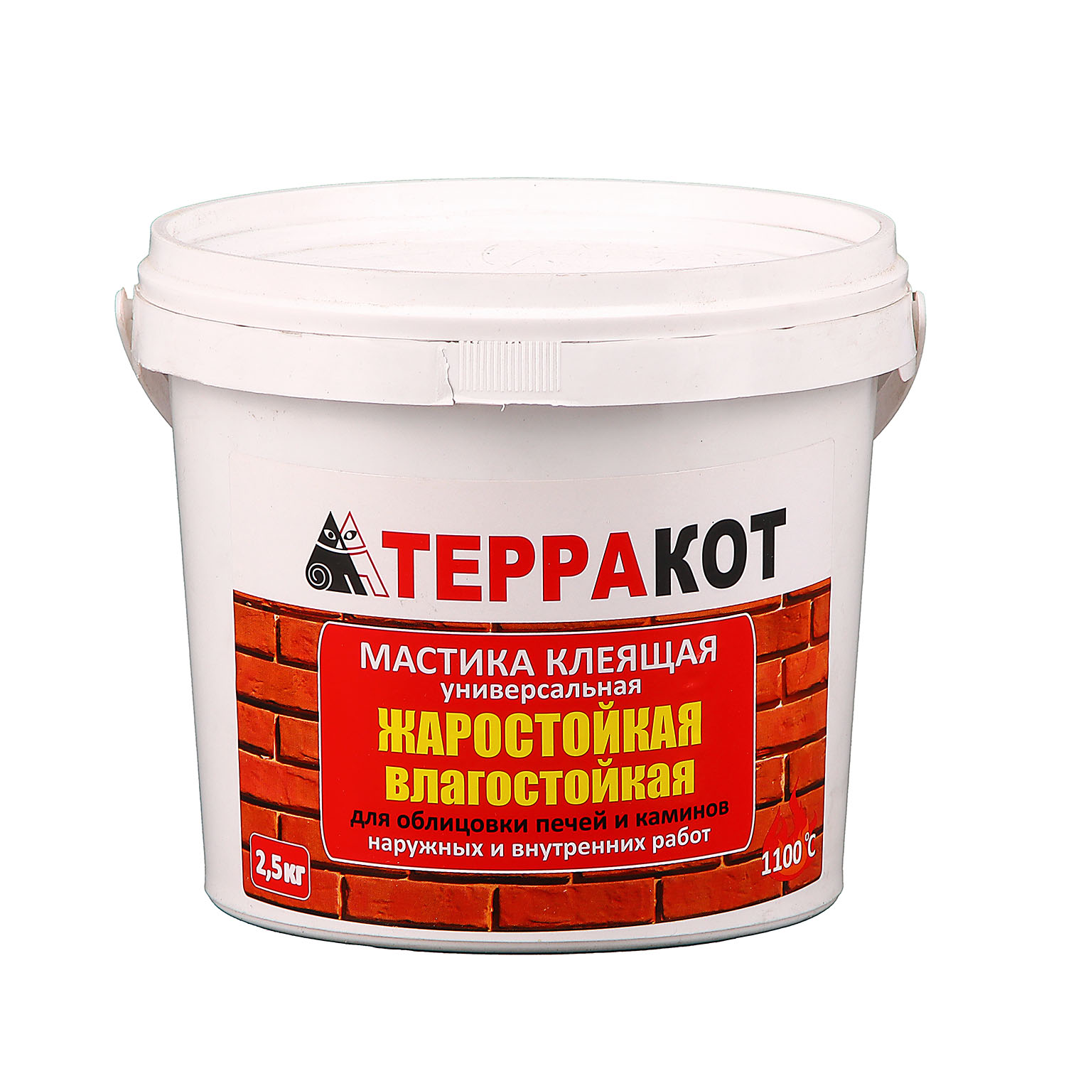 Мастика термовлагостойкая клеящая 2.5 кг Терракот, универсальная Мастика термовлагостойкая клеящая 2.5 кг Терракот, универсальная