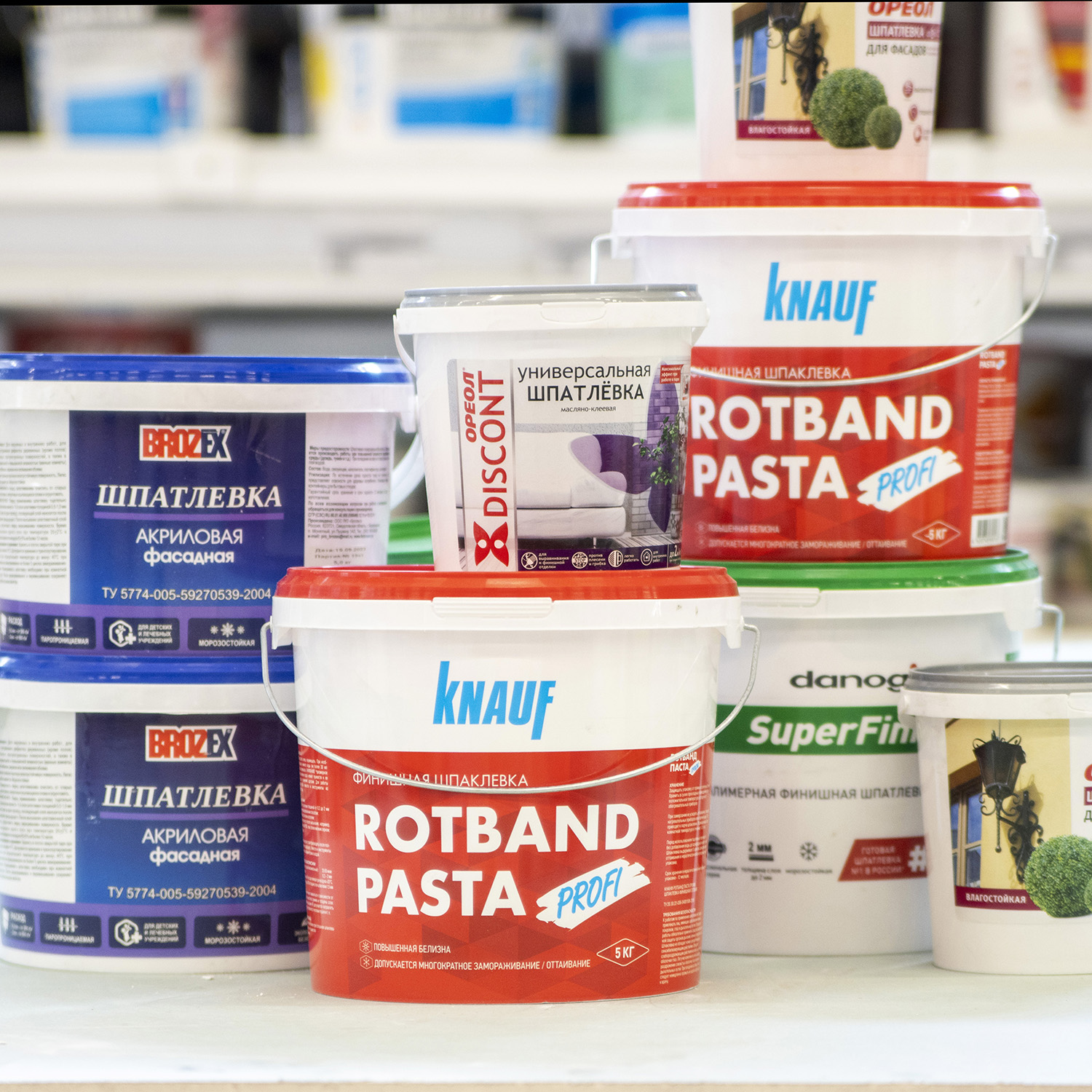 Шпатлевка фасадная акриловая 5 кг BROZEX