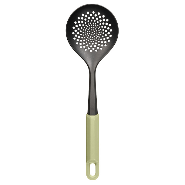 Шумовка пластм. "Fiesta" дл.350мм Зеленый арт.434279809 ("Бытпласт") *1/12 Шумовка пластм. "Fiesta" дл.350мм Зеленый арт.434279809 ("Бытпласт") *1/12