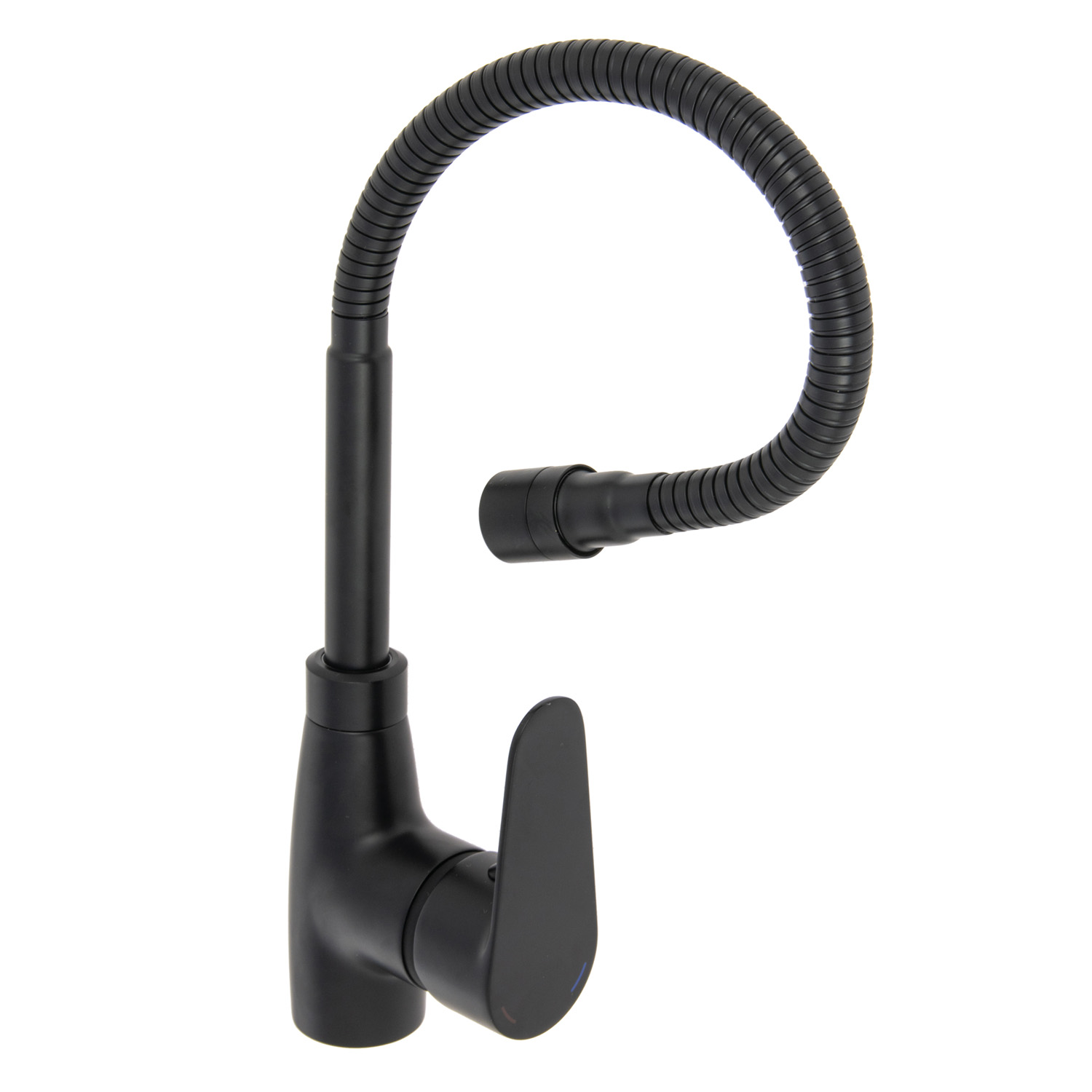 Смеситель для кухни Milardo Meal черный матовый, гибкий излив + душевая насадка M07BL2FM05 *1/10