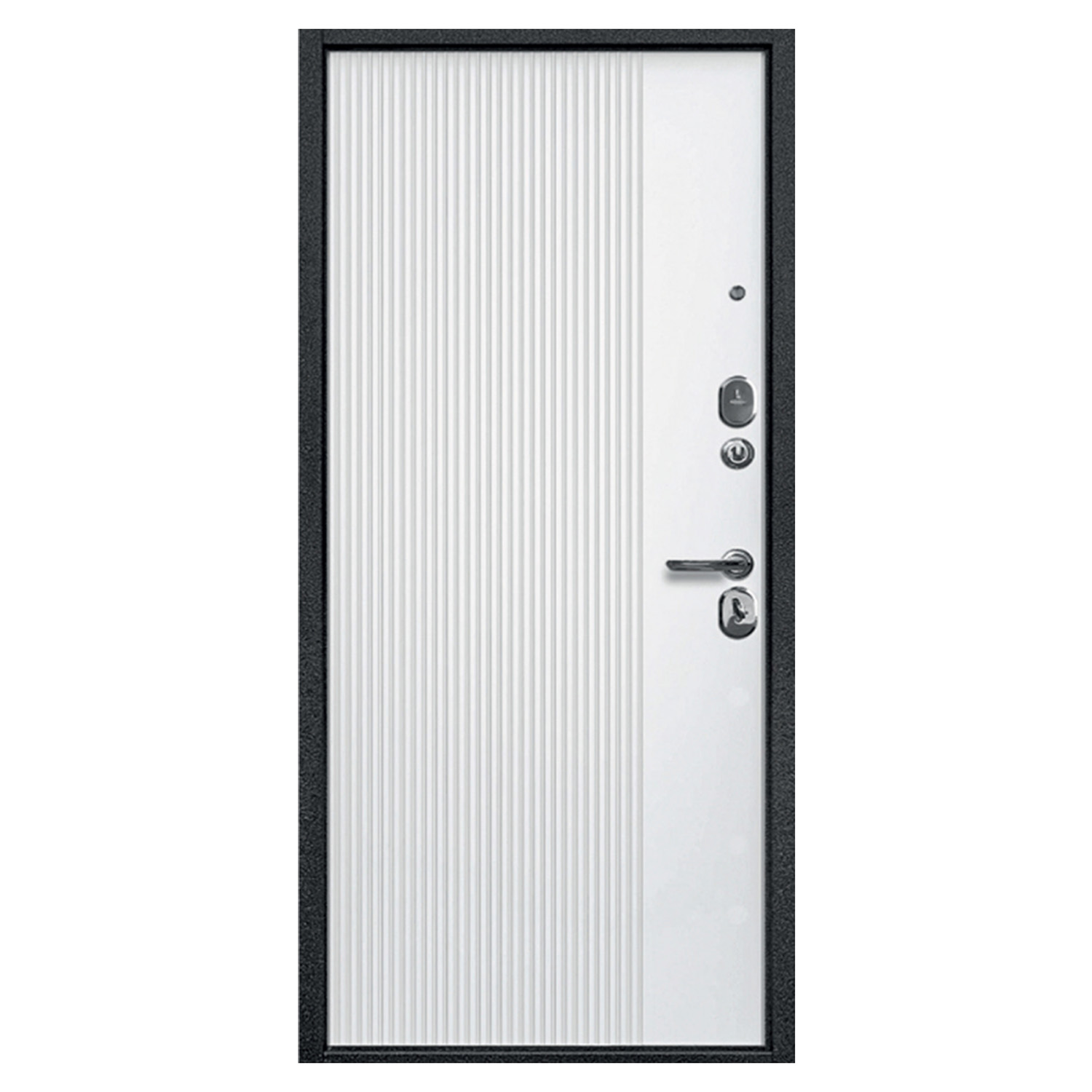 Дверь металлическая 9 см TD9-1 860х2050 ПРАВАЯ антик тёмный серебро/пан белый Форпост*1