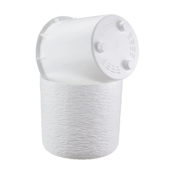 Кашпо пластм. "Сланец"  9,5л d верха 280мм h265мм со вставкой Белый М3200 ("М-П")*1/6