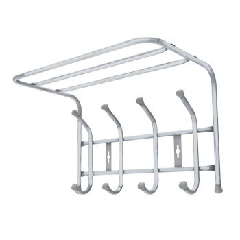 Вешалка настенная с полкой 405х265х245мм 4крючков матов. Серый ВП4/МС ("Ника") *5