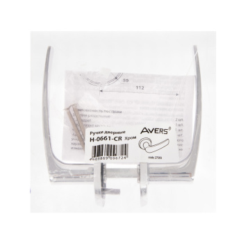 Ручка д/финских дверей ХРОМ H-0661-CR (в комплекте 2шт) Аvers *1/24