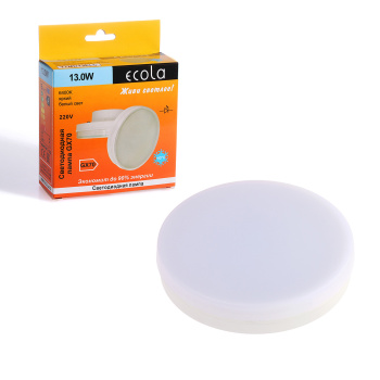 Лампа светодиодная Ecola, GX70, таблетка, 13 Вт, 1040 Лм, холодный белый свет
