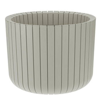 Кашпо пластм. "Шато"  8,0л d верха 250мм h200мм Белый ротанг М3039 ("М-Пластика") *1/6