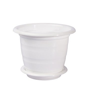 Кашпо пластм. "Виола" 1,0л d верха 155мм h123мм с поддоном М1529 (ЗПИ "Альтернатива") *1/20