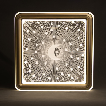 Светильник светодиодный акриловый 400мм 80W 9527B/40W 04 3 реж., пульт S=20м2 VERNER LIGHTING *1