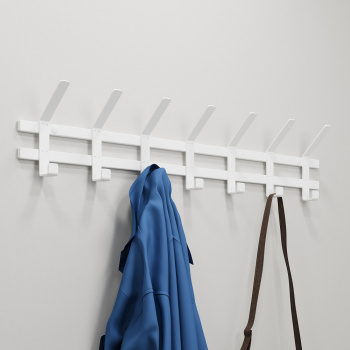 Вешалка настенная "Торонто 7" 820х168х85мм Белый ВНТ7 Б ("ЗМИ") *1