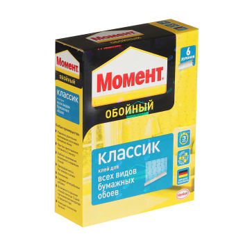 Клей для обоев бумажных 200г "Момент-КЛАССИК" 761780 (Хенкель)*1/24 Клей для обоев бумажных 200г "Момент-КЛАССИК" 761780 (Хенкель)*1/24