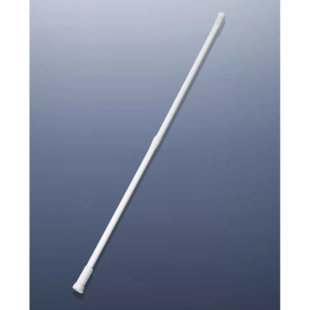 Карниз для ванной комнаты прямой БЕЛЫЙ 110-200см без колец, на распорках, блистер DELPHINIUM *1/50