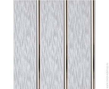 Панель ПВХ 2700х250 мм Урал-Пласт, потолочная трехполосная XL928, серый, 0.675 м²