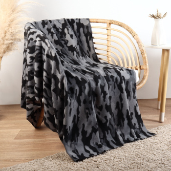 Плед 130*150см флисовый Камуфляж Экономь и Я *1/12