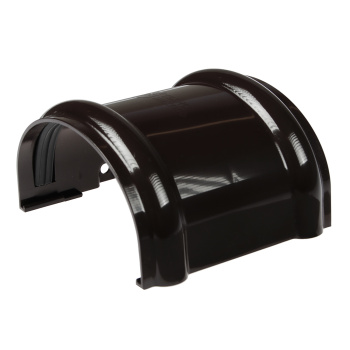 Соединитель желоба 120 мм ТехноНиколь, темно-коричневый Соединитель желоба 120 мм ТехноНиколь, темно-коричневый