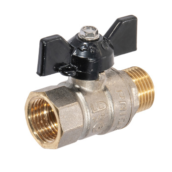 Кран шаровый 1/2" (Ø15) М/П ручка LD Pride 47.15. (аналогХЮ76) *1/17