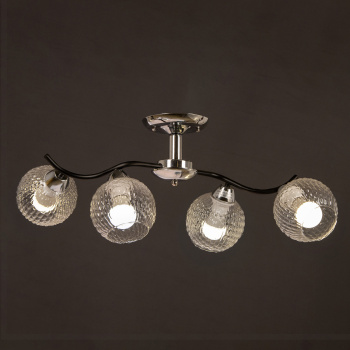 Люстра 07624-0.3-04 CR+BK Е27 60Вт S=24м2  *1/4 Люстра 07624-0.3-04 CR+BK Е27 60Вт S=24м2  *1/4