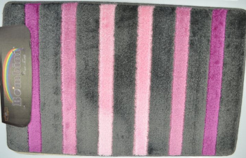 Коврик д/ванной Bombini "Silver" Комплект:(50см х 80см)+д/туалета Розовый SLV 02 *1/25