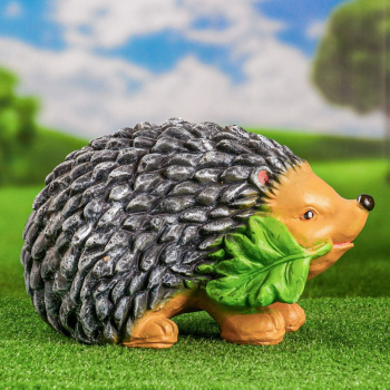 Садовая фигура "Ёж с листом" 23х36х23см 9487944