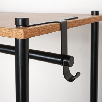 Вешалка напольная "Прихожая 34" "НеШкаф" с 4полками,ш.0,83м,в.2м,гл.0,37м Дер./Черн. ПРНШ 34 Ч *1