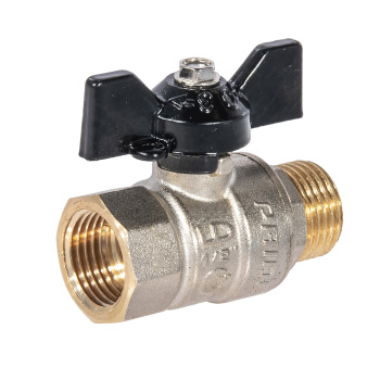 Кран шаровый 1/2" (Ø15) М/П бабочка LD Pride 47.15. (аналог ИА33) *1/30