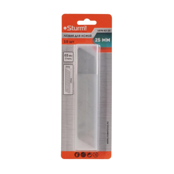 Лезвия сменные сегментированные 25мм (10шт) толщина 0,5мм (1076-S2-25) STURM *10/100