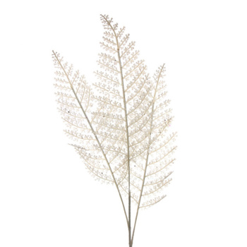 Ветка декоративная "Сверкающий папоротник" 86 см, Белый Ветка декоративная "Сверкающий папоротник" 86 см, Белый